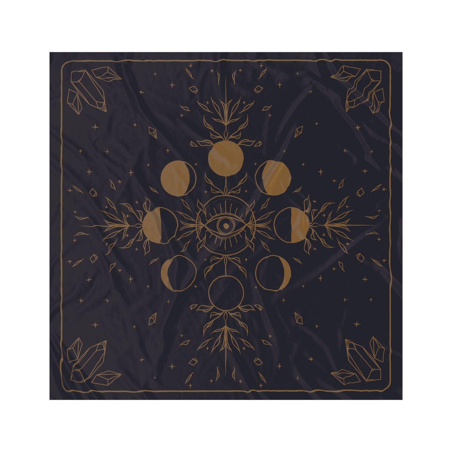 The Mystic Moon and Crystals Altar Tarot Cloth